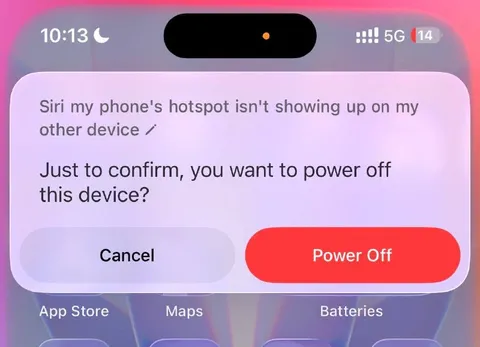Siri Powers Off Instead