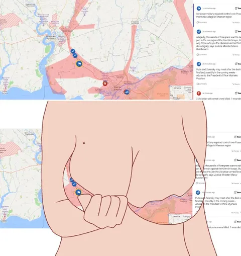 Map Covered by a Butt