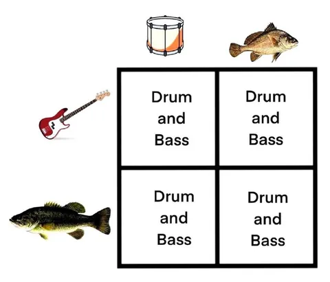 Drum and Bass Fish Pun
