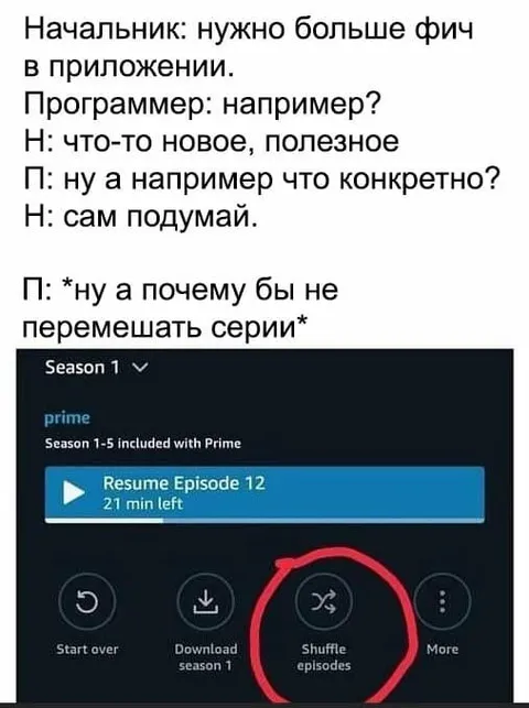 Начальник просит больше фич