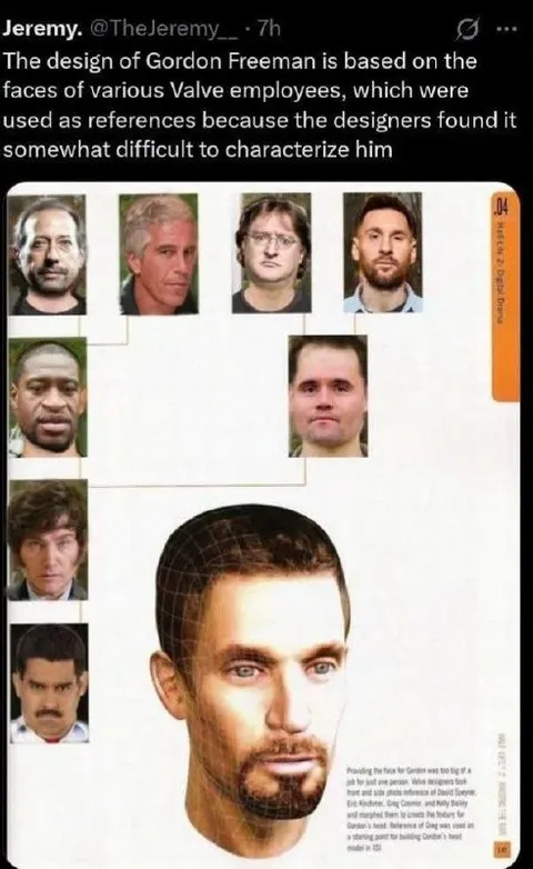 Gordon Freeman Face Design