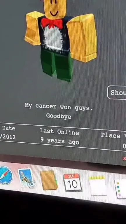 Roblox Cancer Goodbye