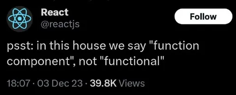 Function Component House Rules