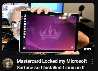 Mastercard Locked Surface Linux Install