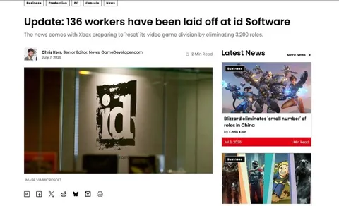136 Workers Laid Off at id Software