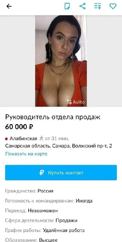 Руководитель отдела продаж на Avito