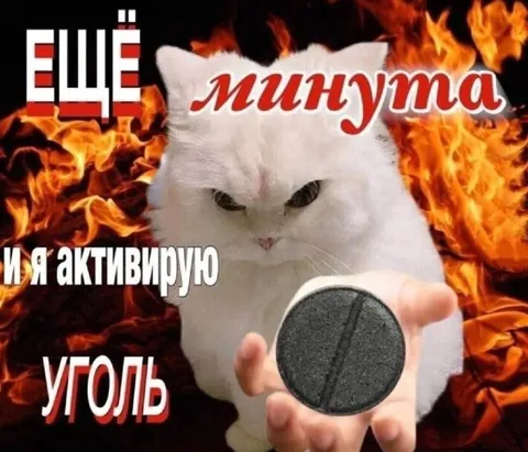Ещё минута и активирую уголь
