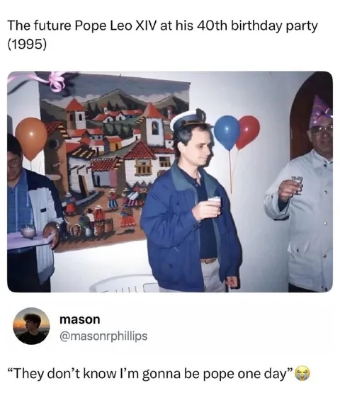 Future Pope at Birthday Party