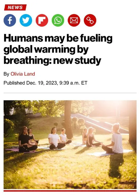 Humans Fuel Global Warming by Breathing