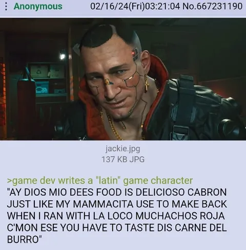 Latin Game Character Dialogue