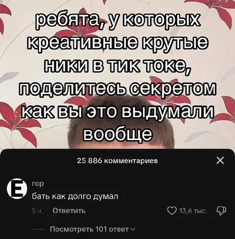 Как батя придумал ник в TikTok