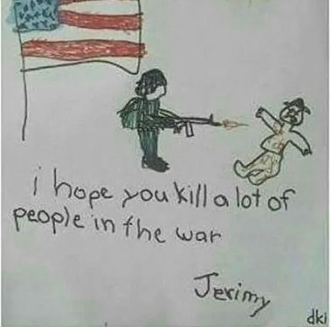 Child Soldier War Drawing