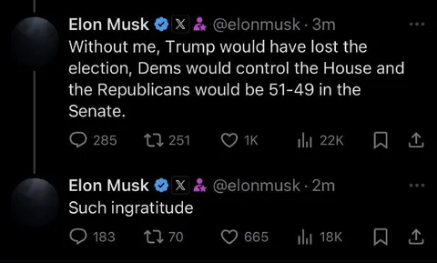Such Ingratitude From Elon Musk
