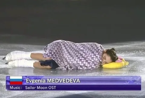Evgenia Medvedeva Falls Asleep