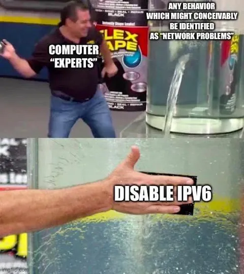 Disable IPv6 for Network Problems