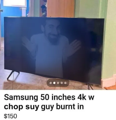 Samsung TV with Chop Suey burn-in