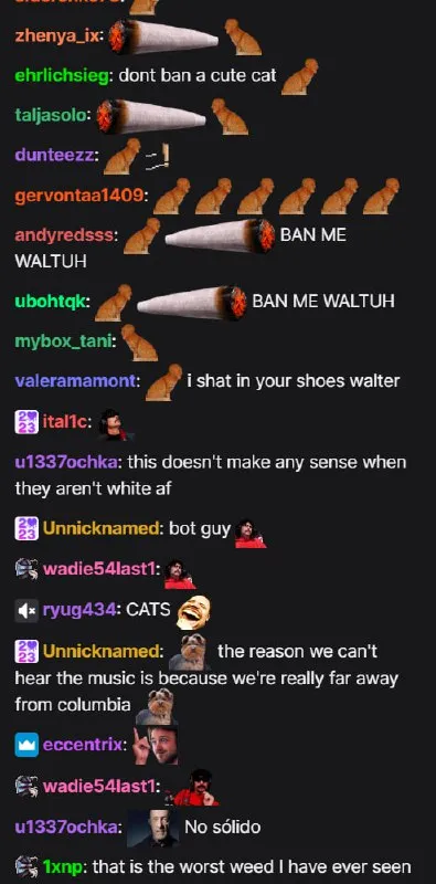 Ban Me Waltuh Comment Chaos
