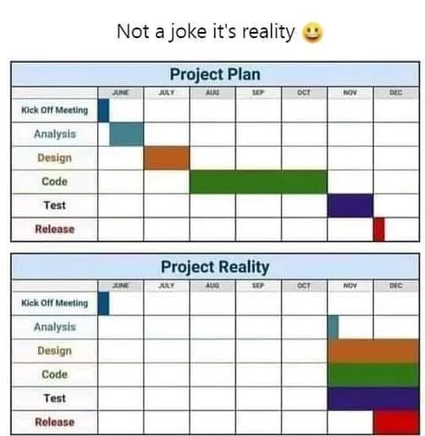 Project Plan Versus Reality