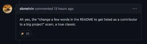 README Contributor Scam