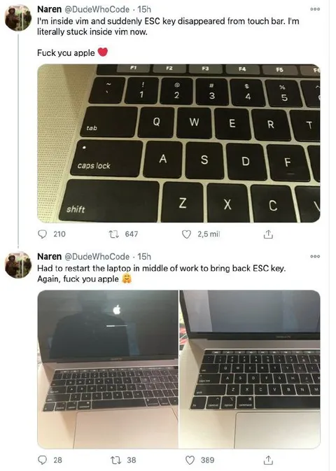 MacBook ESC Key Disappeared