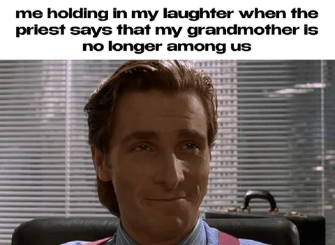Holding Back Laughter at Funeral