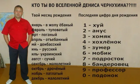 Кто ты во вселенной Дениса Чернухина