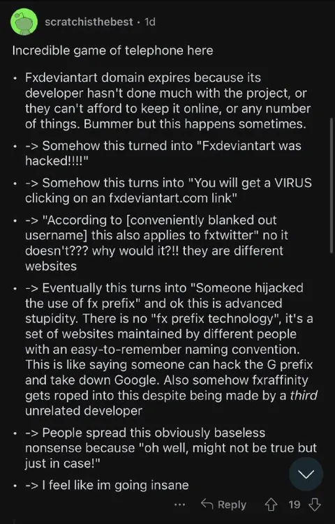 The Telephone Game of Online Nonsense