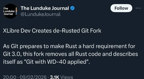 De-Rusted Git Fork