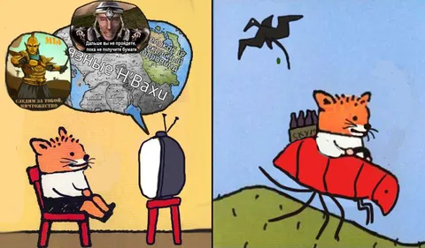 Зелёные нюхачи на таракане