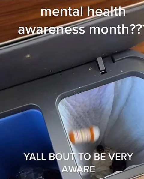 Mental Health Awareness Trash Can