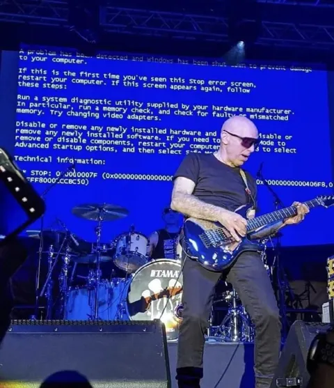 Guitarist During a Blue Screen