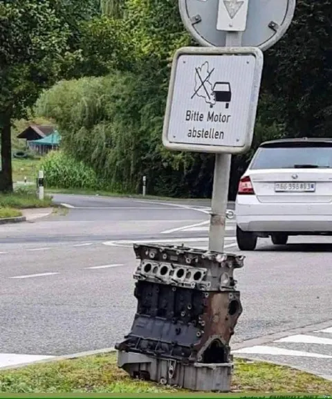 Bitte Motor abstellen