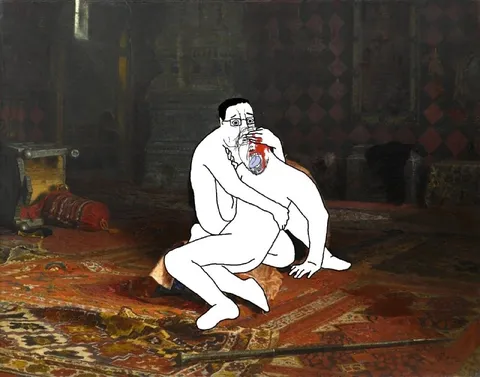 Странная сцена на ковре