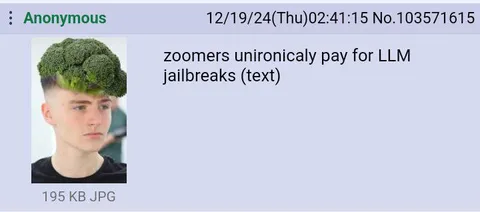 Zoomers Pay for LLM Jailbreaks