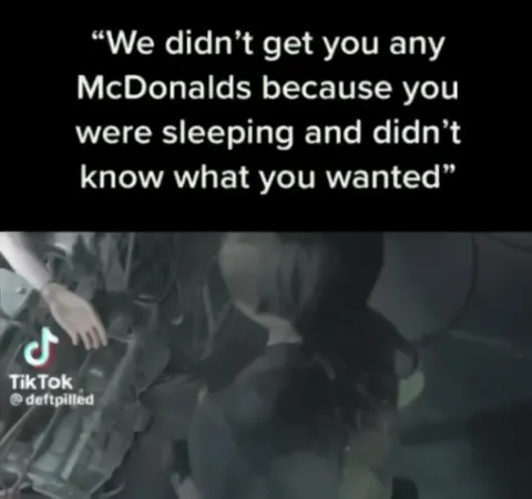No McDonald's for the Sleeping Guy