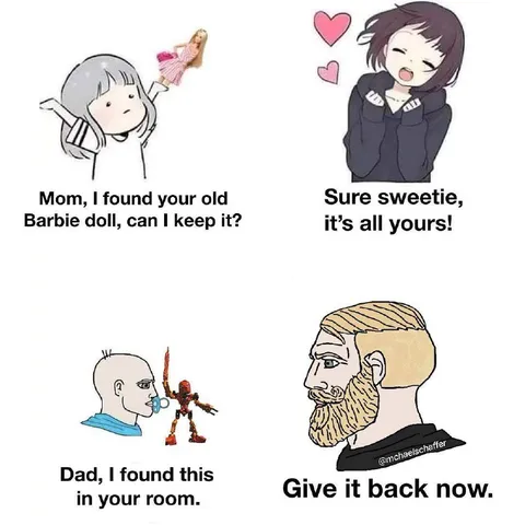 Dad Wants His Toy Back