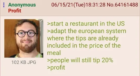 Restaurant Tip Profit Scheme
