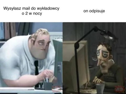 Mail do wykładowcy o drugiej w nocy