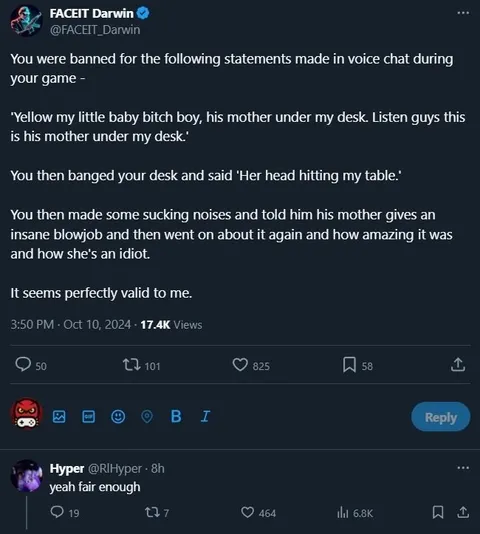 Voice Chat Ban Justification