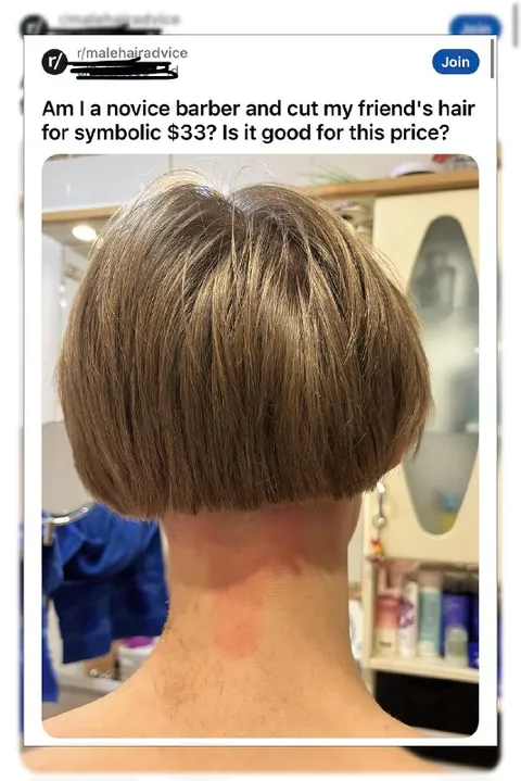 Novice Barber's $33 Haircut