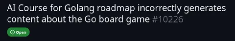 Golang Roadmap Confused with Go Board
