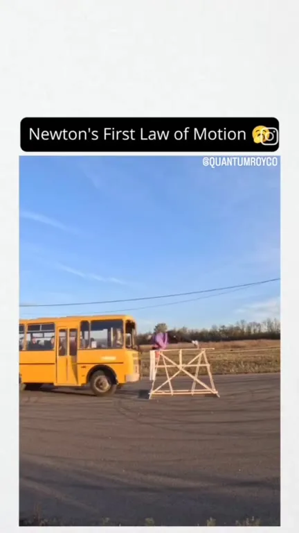 Newton's First Law Bus Crash