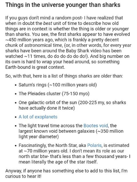 Things Younger Than Sharks
