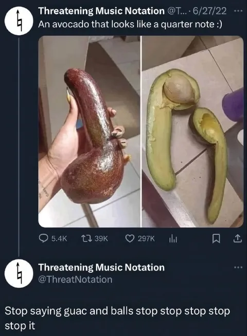 Avocado Looks Like a Quarter Note