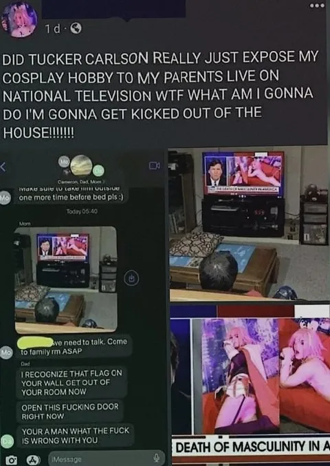 Tucker Carlson Exposes Cosplay Hobby