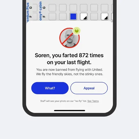 Banned for Farting on a Flight
