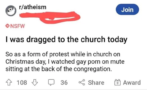 Dragged to Church on Christmas