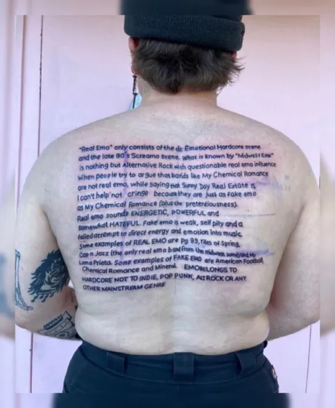 Real Emo Tattoo Manifesto