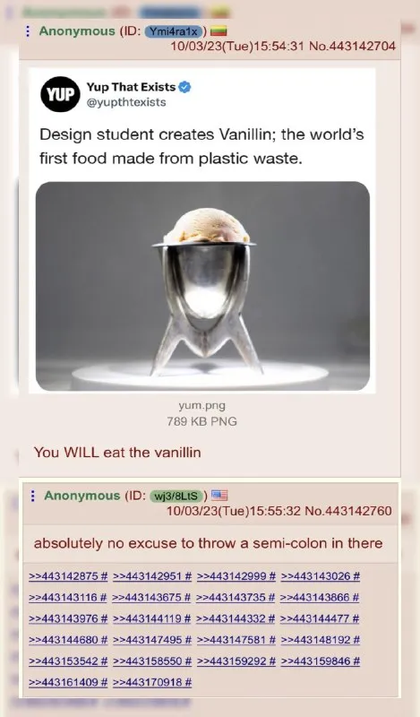 You Will Eat the Vanillin