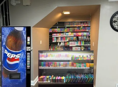 Pepsi Beside a Vape Display